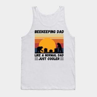 Beekeeping Dad Like A Normal Dad Just Cooler, Funny Beekeeper Dad Tank Top